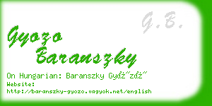 gyozo baranszky business card